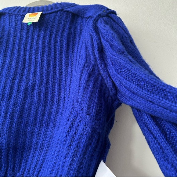Anthropologie FARM Rio Braided Sweater in deep blue - Picture 10 of 15